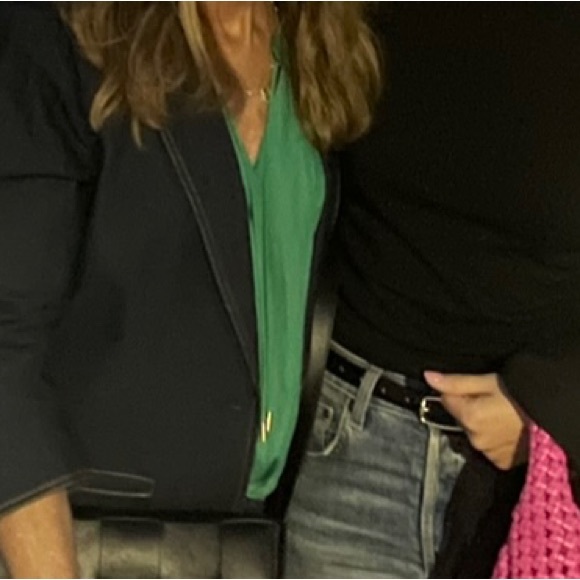 Marlee Los Angeles green satin blouse. Size XS - Picture 3 of 3